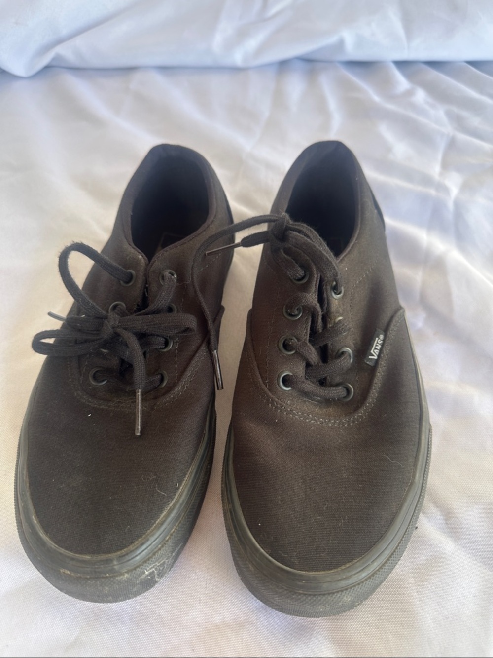 Vans 8.5 Black Canvas Low-Top Sneakers
